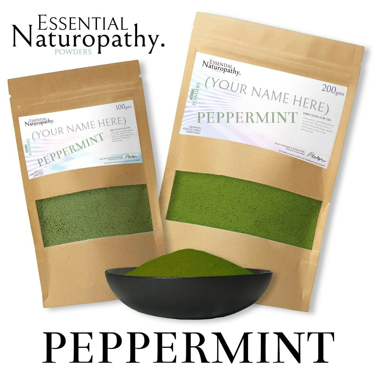 PEPPERMINT POWDER 100 Certified Organic (Mentha piperita) PURE PREMIU
