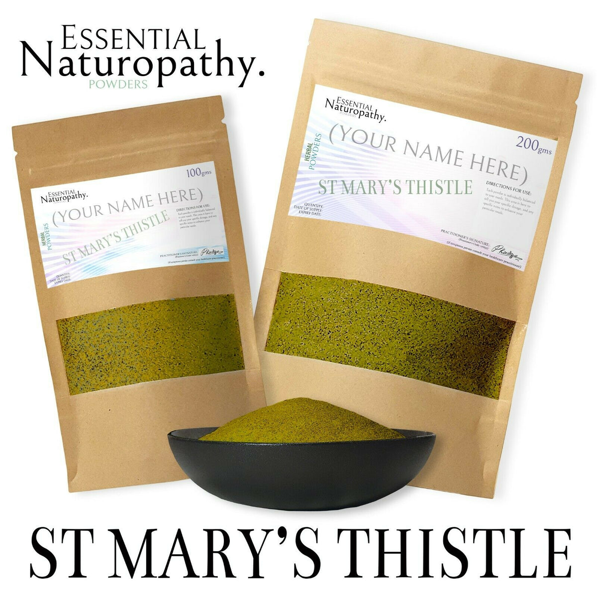 ST MARYS THISTLE / MILK THISTLE POWDER 100% Certified Organic (Silybum ...