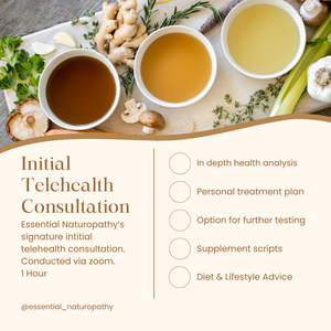 Initial Telehealth Naturopathy Consultation - 1 hour via ZOOM