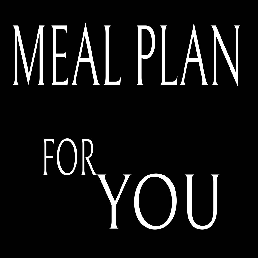 Customised Naturopathic Meal Plan PDF