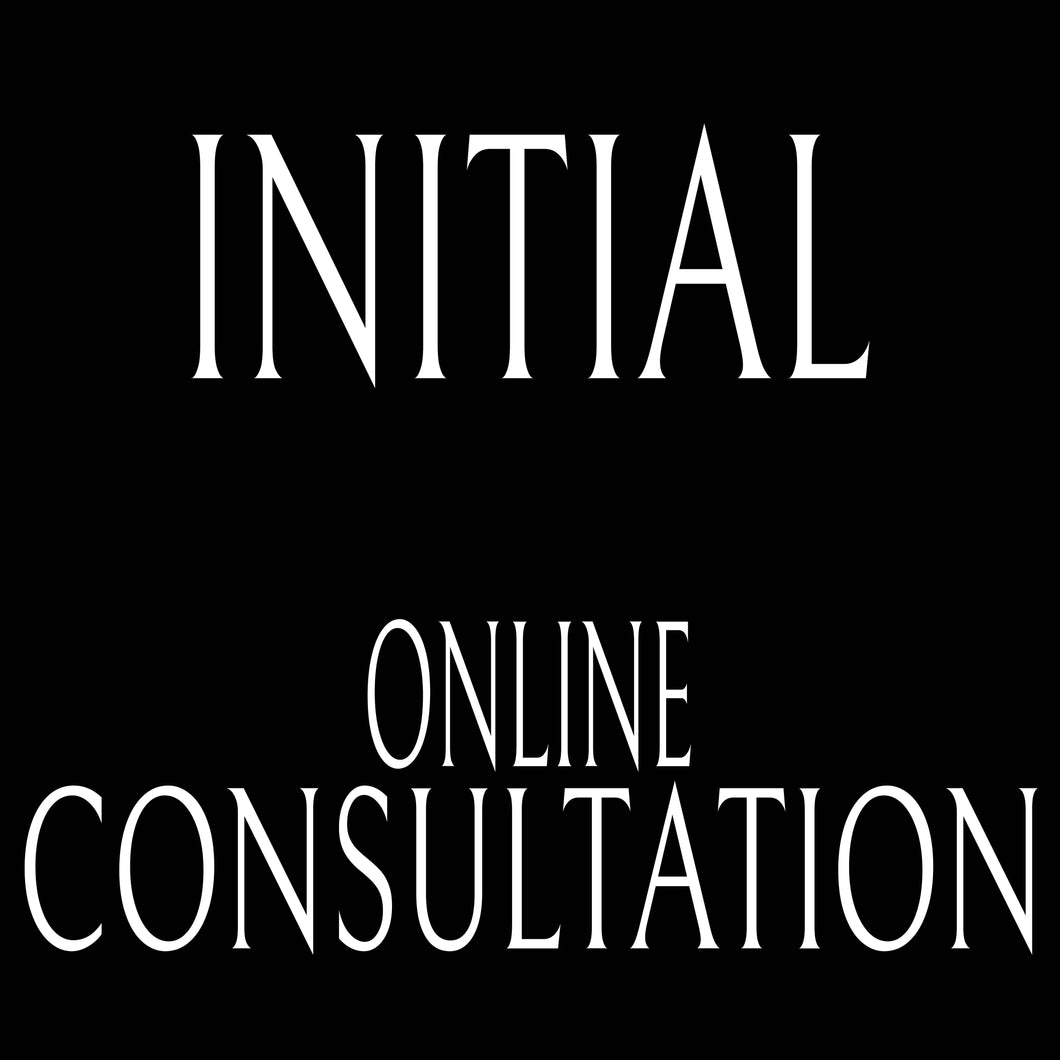Online Initial Consultation Via Zoom - 60 minutes