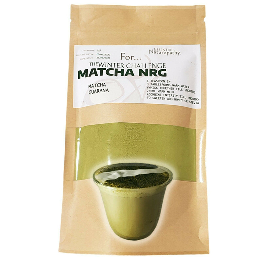 MATCHA LATTE POWDER BLEND with GUARANA 100% Certified Organic PREMIUM GRADE